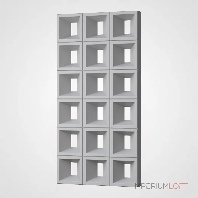 Полиуретановая 3D стеновая панель PN1528-2-J бело-серый 120*60*8 в виде решетки Полиуретановая 3D стеновая панель PN1528-2-J бело-серый 120*60*8 в виде решетки