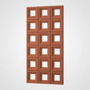 3D Стеновая панель PN1528-3-A оранжевый "Hermes" 1200*600*30