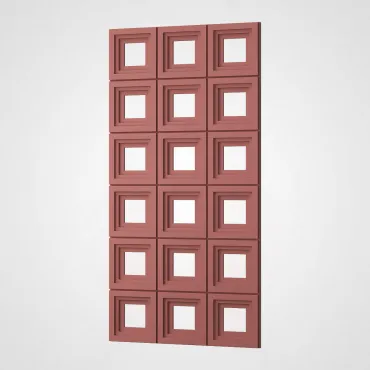 3D Стеновая панель PN1528-3-F карминовый 1200*600*30