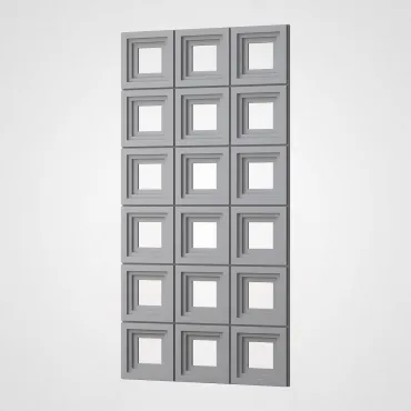 3D Стеновая панель PN1528-3-G цементный серый 1200*600*30