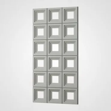 3D Стеновая панель PN1528-3-L чистый серый 1200*600*30