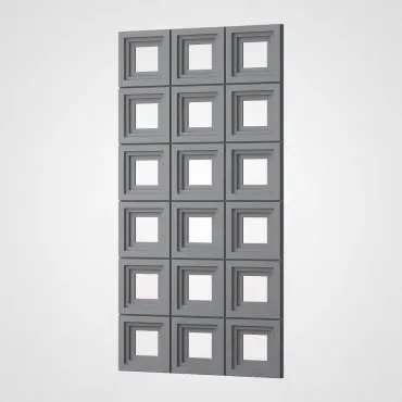 3D Стеновая панель PN1528-3-T премиальный серый 1200*600*30
