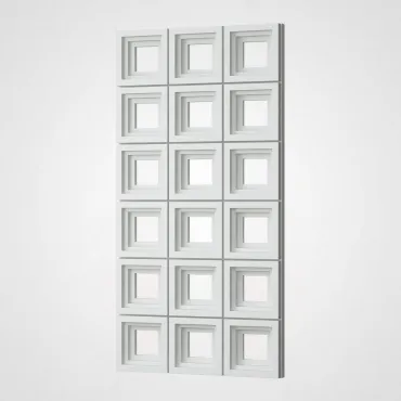 3D Стеновая панель PN1528-4-B белоснежный 1200*600*65