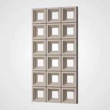 3D Стеновая панель PN1528-4-C современный серый 1200*600*65