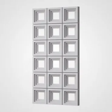 3D Стеновая панель PN1528-4-D нефритовый белый 1200*600*65 3D Стеновая панель PN1528-4-D нефритовый белый 1200*600*65