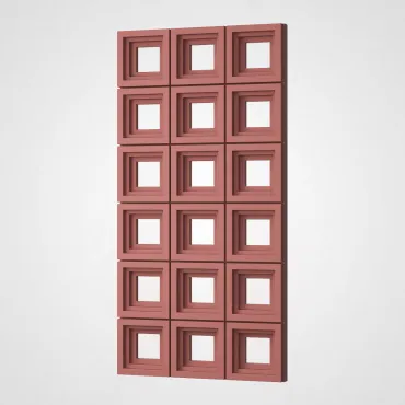 3D Стеновая панель PN1528-4-F карминовый 1200*600*65