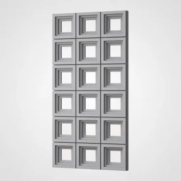 3D Стеновая панель PN1528-4-G цементный серый 1200*600*65