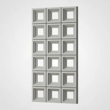 3D Стеновая панель PN1528-4-L чистый серый 1200*600*65 3D Стеновая панель PN1528-4-L чистый серый 1200*600*65