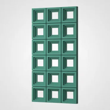 3D Стеновая панель PN1528-4-N лотосовый зелёный 1200*600*65