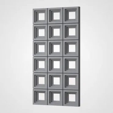 3D Стеновая панель PN1528-4-T премиальный серый 1200*600*65
