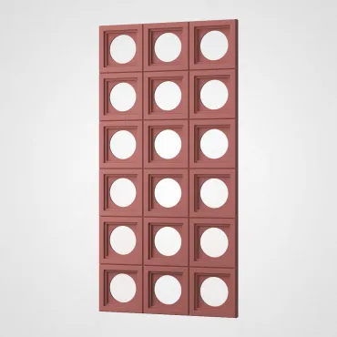 3D Стеновая панель PN1528-5-F карминовый 1200*600*30