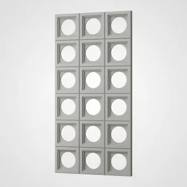 3D Стеновая панель PN1528-5-L чистый серый 1200*600*30