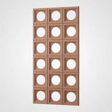 3D Стеновая панель PN1528-5-M земляной жёлтый 1200*600*30
