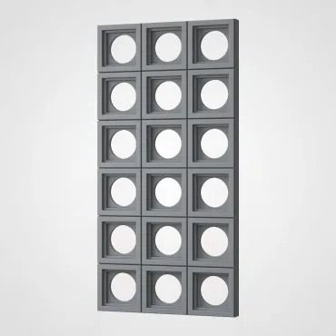 3D Стеновая панель PN1528-6-E космический серый 1200*600*65