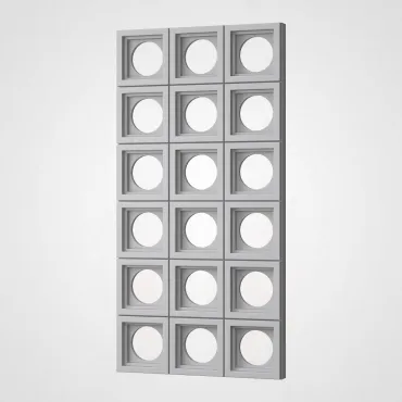 3D Стеновая панель PN1528-6-J бело-серый 1200*600*65 3D Стеновая панель PN1528-6-J бело-серый 1200*600*65