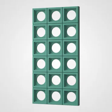 3D Стеновая панель PN1528-6-N лотосовый зелёный 1200*600*65
