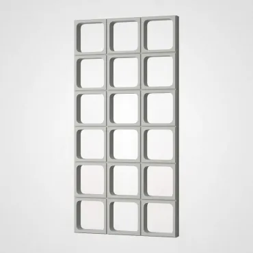 3D Стеновая панель PN1528-8-L чистый серый 1200*600*60