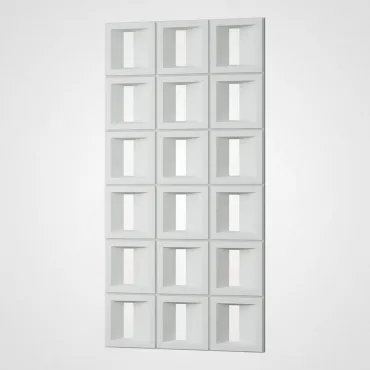 3D Стеновая панель PN1528-9-B белоснежный 1200*600*35
