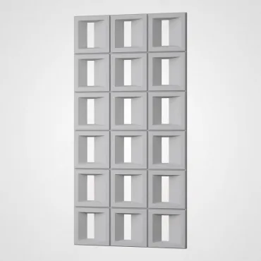 3D Стеновая панель PN1528-9-J бело-серый 1200*600*35
