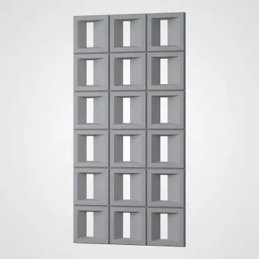 3D Стеновая панель PN1528-9-T премиальный серый 1200*600*35 3D Стеновая панель PN1528-9-T премиальный серый 1200*600*35