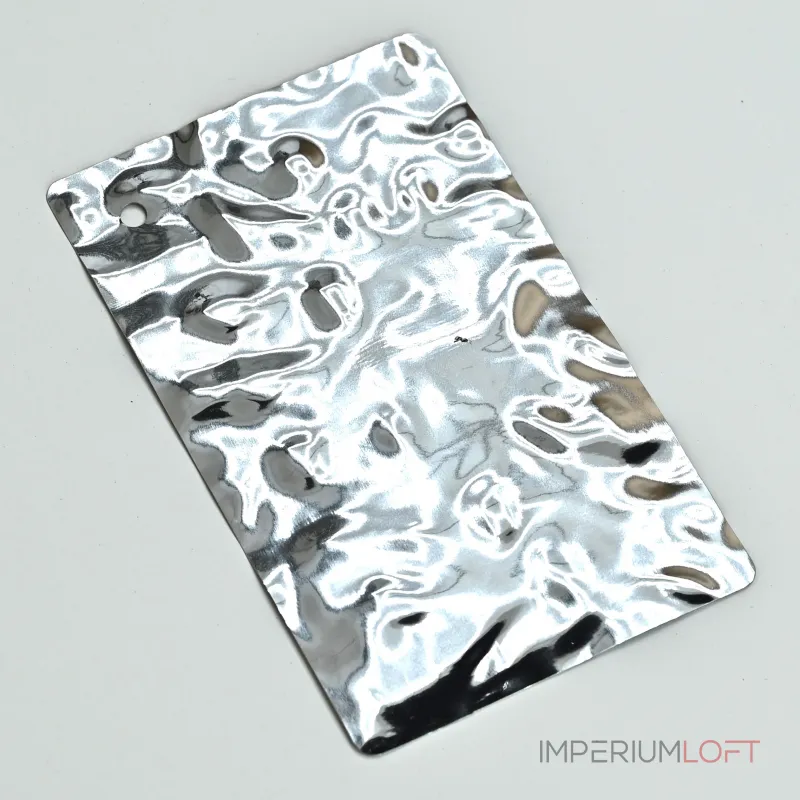 Стеновая панель Big chrome water водная рябь — 2800*1220*8 мм Стеновая панель Big chrome water водная рябь — 2800*1220*8 мм