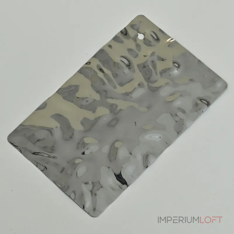 Стеновая панель Big chrome water водная рябь — 2800*1220*8 мм Стеновая панель Big chrome water водная рябь — 2800*1220*8 мм