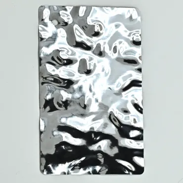 Стеновая панель Big chrome water водная рябь - 2800*1220*5 мм