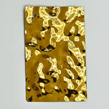 Стеновая панель Big gold water водная рябь - 2800*1220*5 мм Стеновая панель Big gold water водная рябь - 2800*1220*5 мм