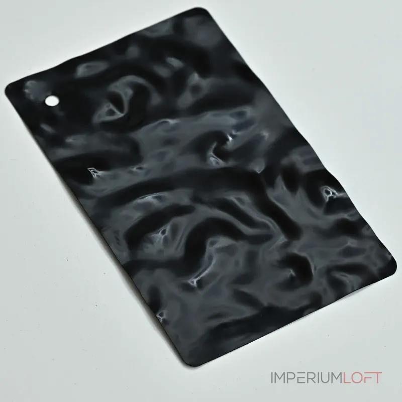Стеновая панель Matt black water водная рябь — 2800*1220*5 мм