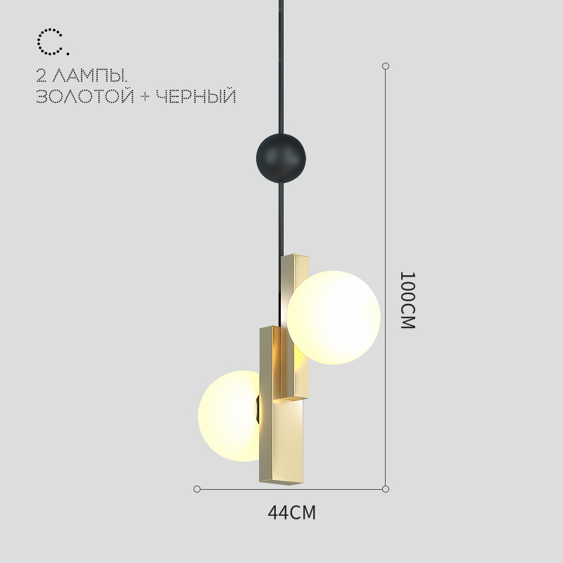 Подвесной светильник PANSY C D44 Gold от ImperiumLoft