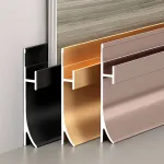 Профиль-плинтус алюминиевый напольный для стеновых панелей 4 мм золотой 6093-88 от KBOOS Профиль-плинтус алюминиевый напольный для стеновых панелей 4 мм золотой 6093-88 от KBOOS