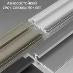 Профиль-плинтус алюминиевый напольный для панелей 9 мм черный 6115-88 от KBOOS Профиль-плинтус алюминиевый напольный для панелей 9 мм черный 6115-88 от KBOOS