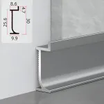 Универсальный профиль-плинтус алюминиевый для панелей 8 мм серый 6132-88 от KBOOS Универсальный профиль-плинтус алюминиевый для панелей 8 мм серый 6132-88 от KBOOS