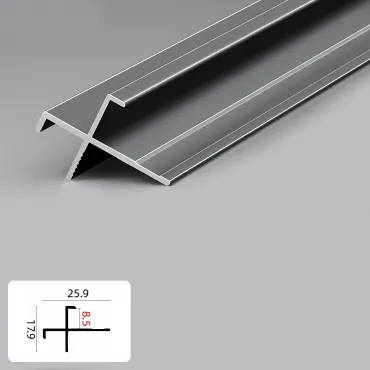 Профиль угловой внешний алюминиевый для панелей 8 мм серый 5915-88 Профиль угловой внешний алюминиевый для панелей 8 мм серый 5915-88