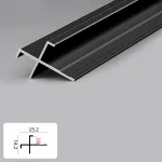 Профиль угловой внешний алюминиевый для панелей 7 мм черный 5920-88 от KBOOS Профиль угловой внешний алюминиевый для панелей 7 мм черный 5920-88 от KBOOS
