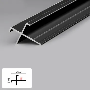 Профиль угловой внешний алюминиевый для панелей 7 мм черный 5920-88 Профиль угловой внешний алюминиевый для панелей 7 мм черный 5920-88