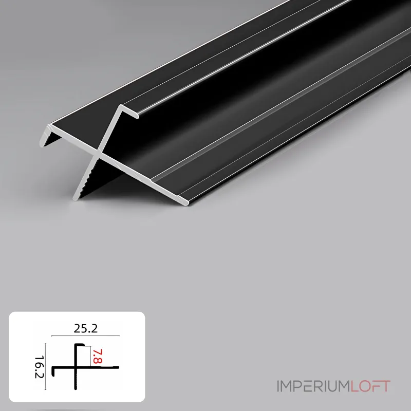 Профиль угловой внешний алюминиевый для панелей 7 мм черный 5920-88 от KBOOS Профиль угловой внешний алюминиевый для панелей 7 мм черный 5920-88 от KBOOS