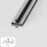 Профиль торцевой-угловой алюминиевый для панелей 8 мм серый 5866-88 от KBOOS Профиль торцевой-угловой алюминиевый для панелей 8 мм серый 5866-88 от KBOOS