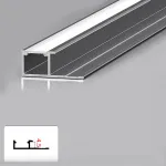 Профиль торцевой под LED ленту для панелей 4 мм серый 6013-88 от KBOOS