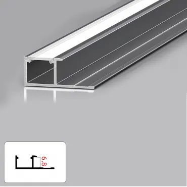 Профиль торцевой под LED ленту для панелей 6 мм серый 6015-88