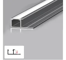 Профиль торцевой под LED ленту для панелей 7 мм серый 6016-88 Профиль торцевой под LED ленту для панелей 7 мм серый 6016-88