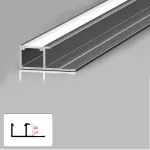Профиль торцевой под LED ленту для панелей 8 мм серый 6017-88 от KBOOS