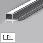 Профиль торцевой под LED ленту для панелей 9 мм серый 6018-88 от KBOOS