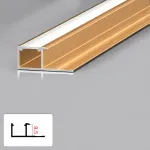 Профиль торцевой под LED ленту для панелей 8 мм золотой 6041-88 от KBOOS