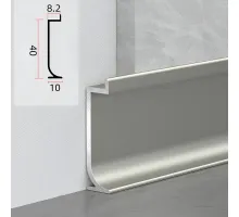Универсальный профиль-плинтус алюминиевый для панелей 8 мм шампань 6142-88 Универсальный профиль-плинтус алюминиевый для панелей 8 мм шампань 6142-88