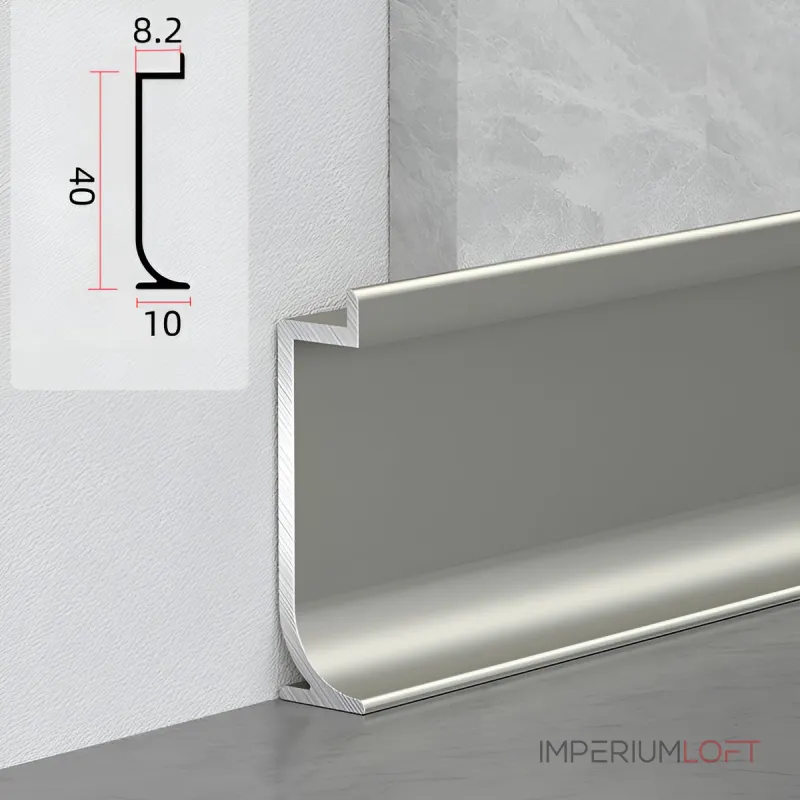 Универсальный профиль-плинтус алюминиевый для панелей 8 мм шампань 6142-88 от KBOOS Универсальный профиль-плинтус алюминиевый для панелей 8 мм шампань 6142-88 от KBOOS