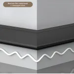 Универсальный профиль-плинтус алюминиевый для панелей 8 мм серебристый 6136-88 от KBOOS Универсальный профиль-плинтус алюминиевый для панелей 8 мм серебристый 6136-88 от KBOOS