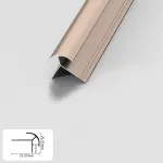 Профиль угловой внешний алюминиевый для панелей 6 мм розовое золото 5732-88 от KBOOS Профиль угловой внешний алюминиевый для панелей 6 мм розовое золото 5732-88 от KBOOS