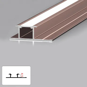 Профиль соединительный под LED ленту для панелей 4 мм розовое золото 6043-88 Профиль соединительный под LED ленту для панелей 4 мм розовое золото 6043-88