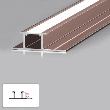 Профиль соединительный под LED ленту для панелей 8 мм розовое золото 6047-88 Профиль соединительный под LED ленту для панелей 8 мм розовое золото 6047-88